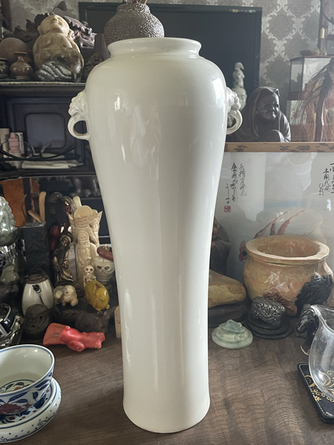 古玩陶瓷德化窯白釉瓶真品鑒賞圖