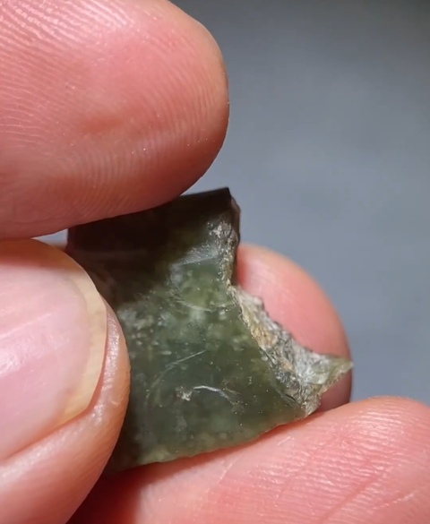 古玩玉器玉谷紋環殘片真品鑒賞圖