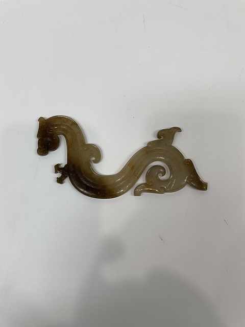 古玩玉器和田玉雕“s”形龍佩真品鑒賞圖