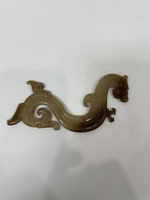 古玩玉器和田玉雕“s”形龍佩真品鑒賞圖