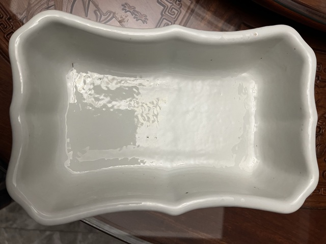 古玩陶瓷青花花鳥水仙盆真品鑒賞圖