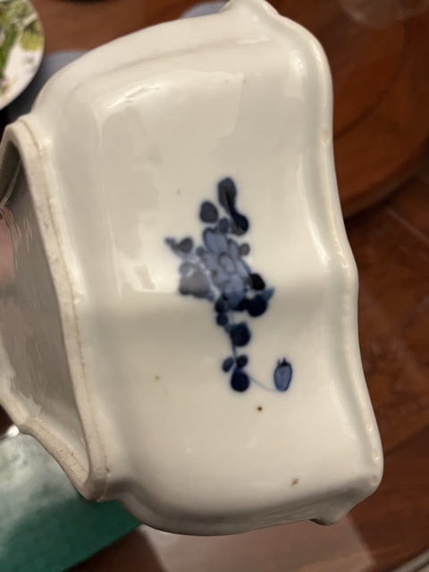 古玩陶瓷青花花鳥水仙盆真品鑒賞圖