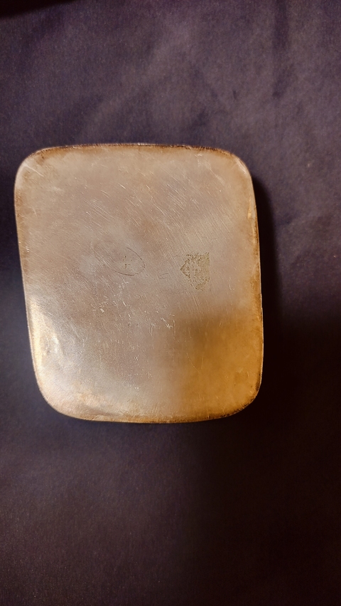 古玩雜項銀（或銅鎏銀）鑲晚清粉彩瓷片真品鑒賞圖