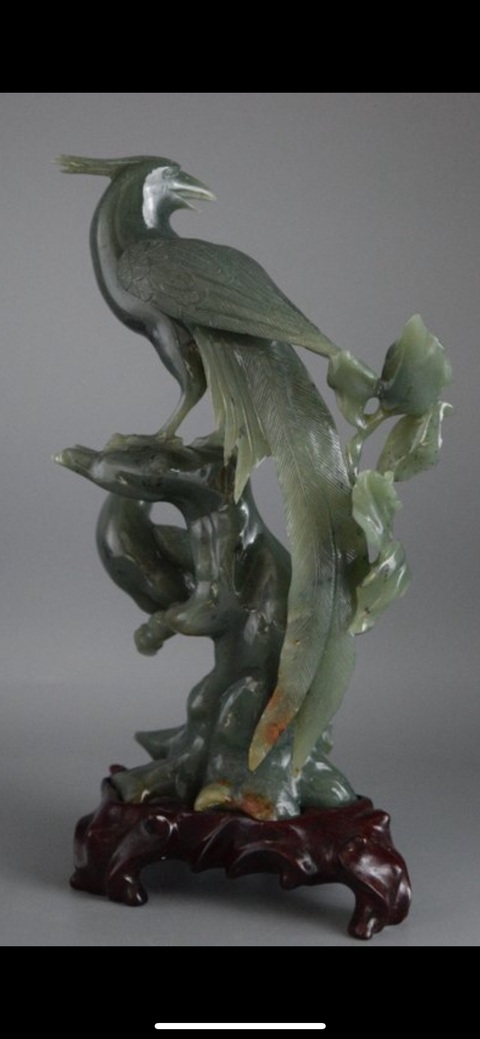 古玩玉器和田玉雕“雙喜臨門”擺件真品鑒賞圖