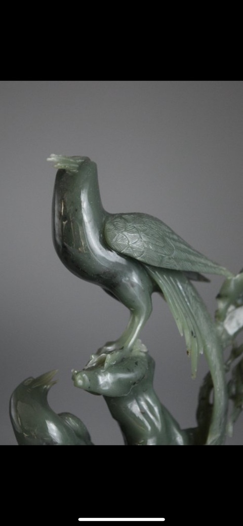 古玩玉器和田玉雕“雙喜臨門”擺件真品鑒賞圖