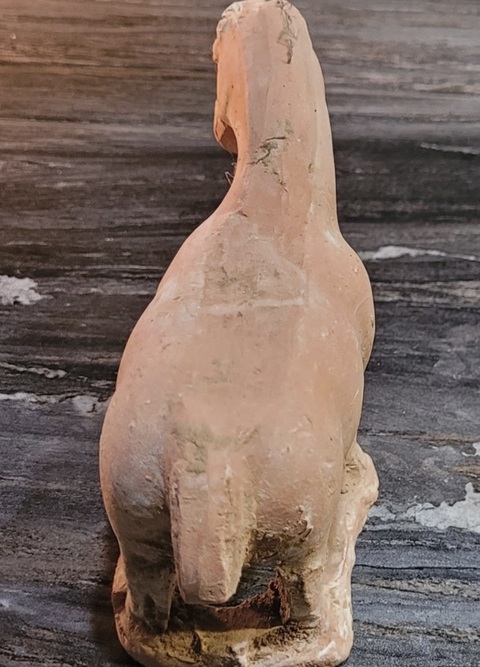 古玩陶瓷圈足立馬俑真品鑒賞圖