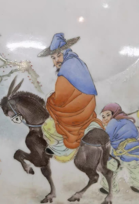 古玩陶瓷人物紋瓷板畫真品鑒賞圖