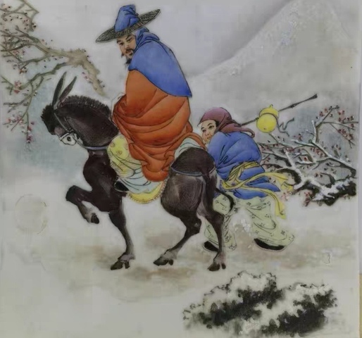 古玩陶瓷人物紋瓷板畫真品鑒賞圖