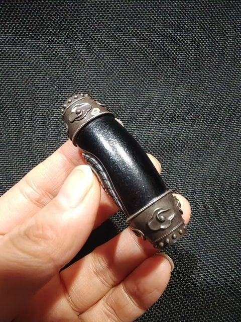 古玩玉器陰工藝瑪瑙珠真品鑒賞圖
