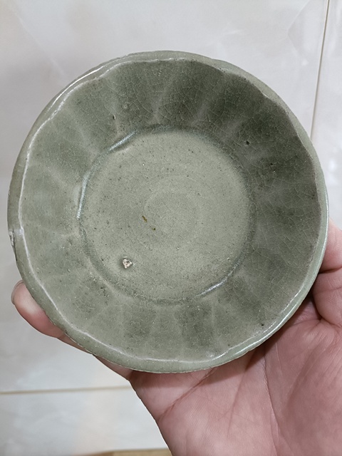 古玩陶瓷元代龍泉青瓷蔗段洗拍賣，當前價格5980元