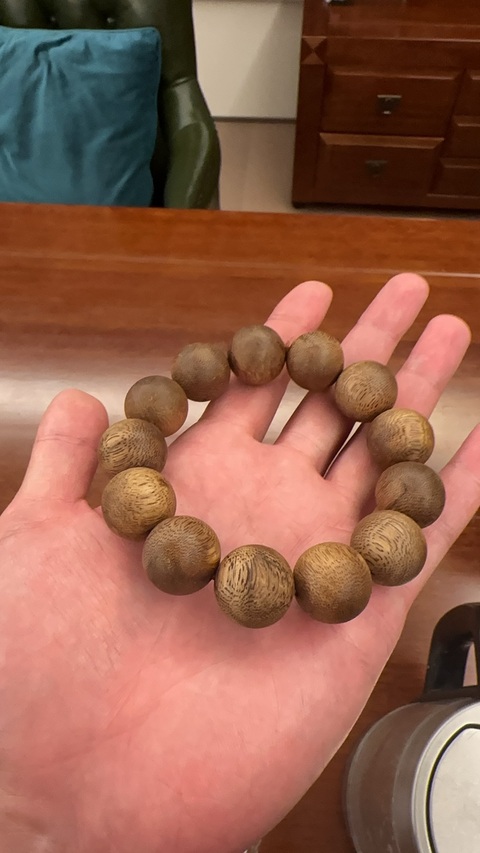 古玩雜項沉香手串真品鑒賞圖