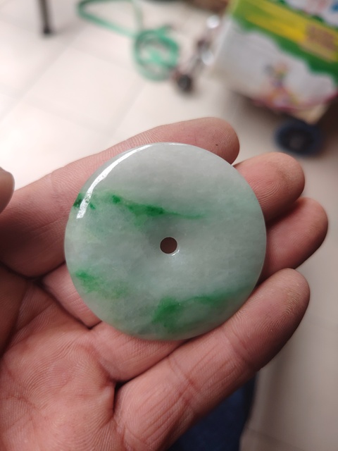 古玩玉器天然翡翠“平安扣”真品鑒賞圖