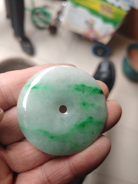 古玩玉器天然翡翠“平安扣”真品鑒賞圖