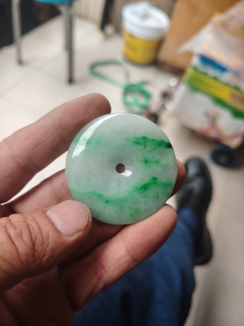 古玩玉器天然翡翠“平安扣”真品鑒賞圖