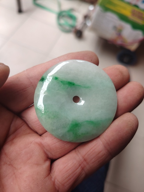 古玩玉器天然翡翠“平安扣”真品鑒賞圖