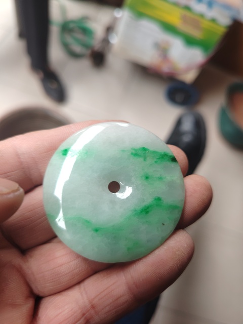 古玩玉器天然翡翠“平安扣”真品鑒賞圖