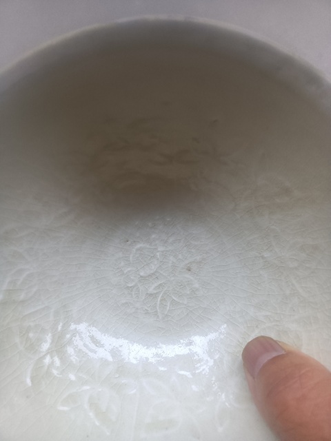 古玩陶瓷影青白釉印花碗真品鑒賞圖