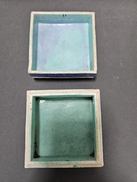 古玩陶瓷料彩蓋盒真品鑒賞圖