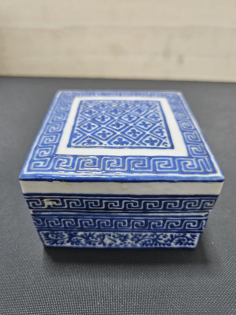 古玩陶瓷料彩蓋盒真品鑒賞圖