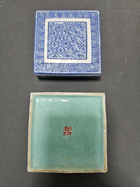 古玩陶瓷料彩蓋盒真品鑒賞圖