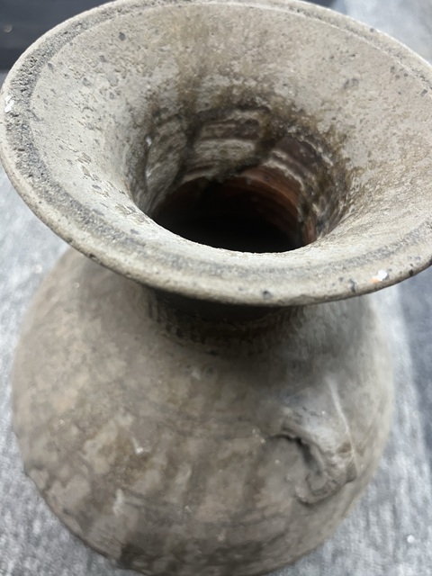 古玩陶瓷青釉雙耳壺真品鑒賞圖