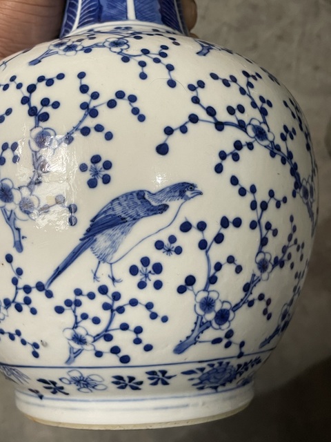 古玩陶瓷青花童子抱瓶圖天球瓶真品鑒賞圖