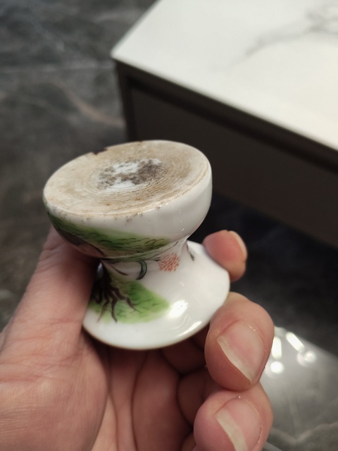 古玩陶瓷粉彩水盂真品鑒賞圖