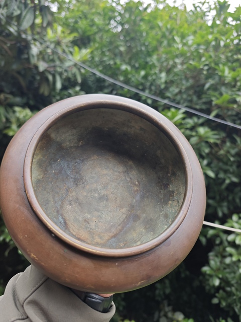 古玩銅器清晚期砵式爐真品鑒賞圖