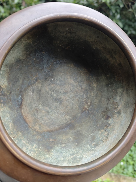 古玩銅器清晚期砵式爐真品鑒賞圖