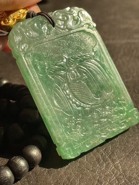 古玩雜項翡翠牌真品鑒賞圖