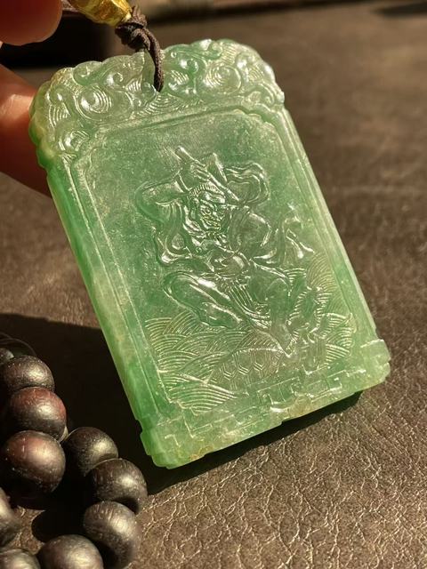 古玩雜項翡翠牌真品鑒賞圖