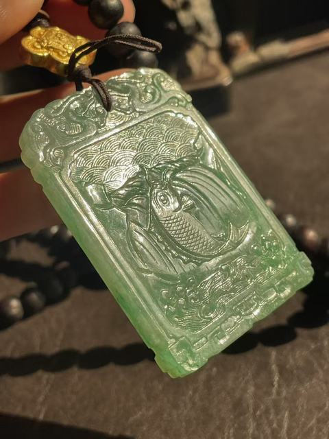 古玩雜項翡翠牌真品鑒賞圖