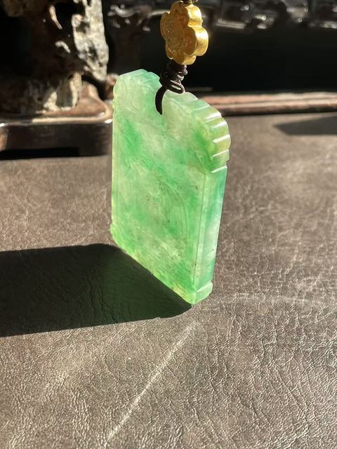 古玩雜項翡翠牌真品鑒賞圖