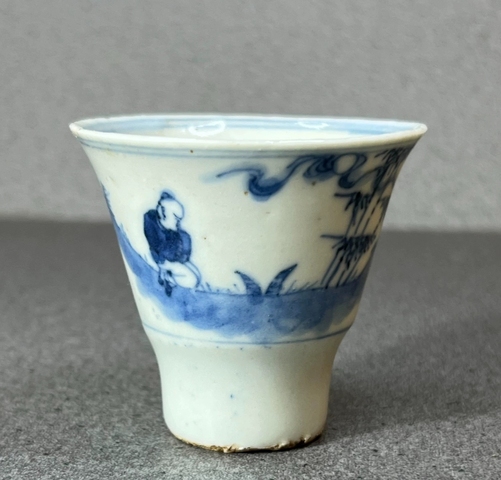 古玩陶瓷青花杯真品鑒賞圖