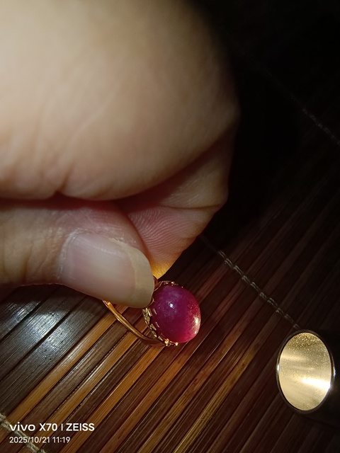 古玩玉器紅寶石戒指真品鑒賞圖