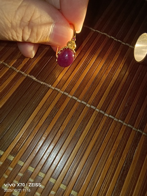古玩玉器紅寶石戒指真品鑒賞圖