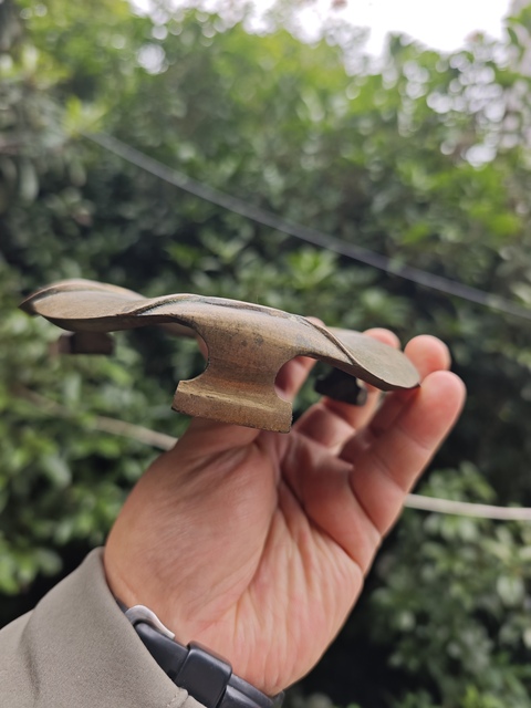 古玩銅器銅爐底座 荷葉底真品鑒賞圖