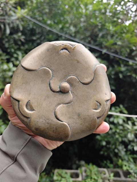 古玩銅器銅爐底座 荷葉底真品鑒賞圖