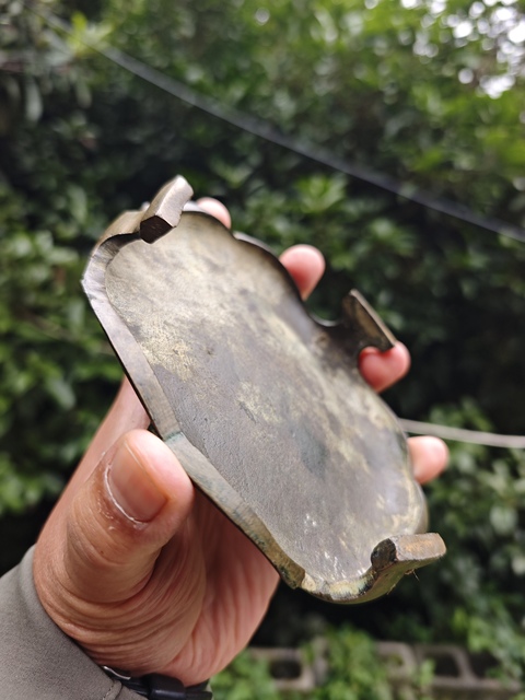 古玩銅器銅爐底座 荷葉底真品鑒賞圖