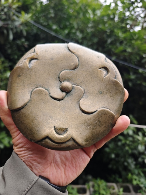 古玩銅器銅爐底座 荷葉底真品鑒賞圖