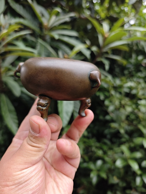 古玩銅器獸足小熏爐銅爐 宣德爐真品鑒賞圖