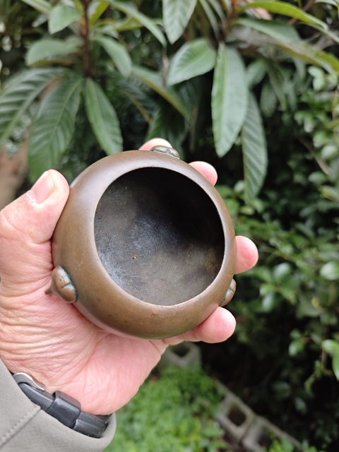 古玩銅器獸足小熏爐銅爐 宣德爐真品鑒賞圖