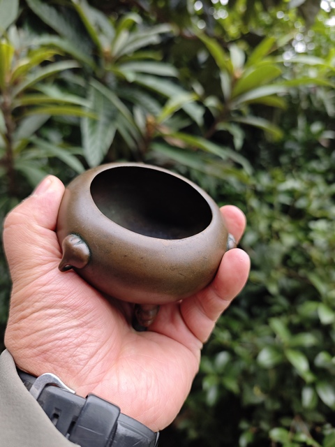 古玩銅器獸足小熏爐銅爐 宣德爐真品鑒賞圖