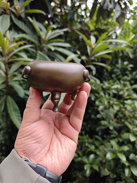 古玩銅器獸足小熏爐銅爐 宣德爐真品鑒賞圖