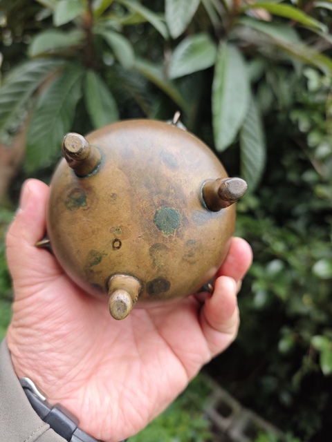 古玩銅器獸足小熏爐銅爐 宣德爐真品鑒賞圖