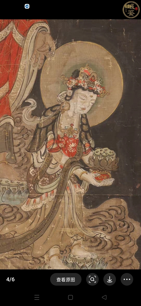 古玩字畫工筆佛造像真品鑒賞圖