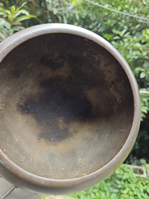 古玩銅器乳釘紋砵式爐 銅爐 宣德爐真品鑒賞圖
