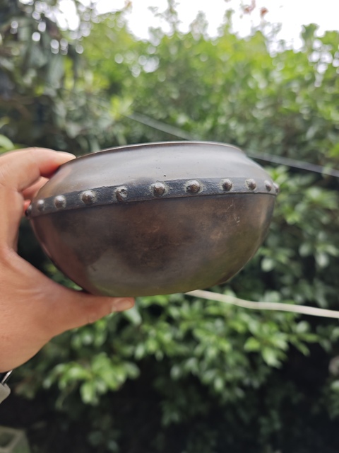 古玩銅器乳釘紋砵式爐 銅爐 宣德爐真品鑒賞圖