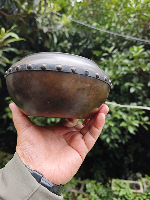 古玩銅器乳釘紋砵式爐 銅爐 宣德爐真品鑒賞圖