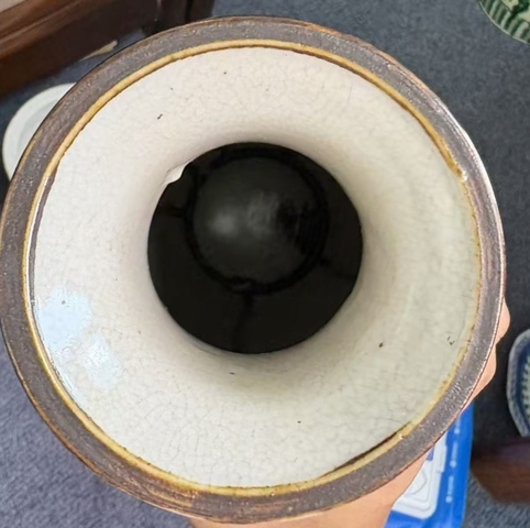 古玩陶瓷創(chuàng)匯 哥釉五彩刀馬人物紋瓶真品鑒賞圖